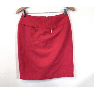 East Fifth Skirt Size 6 Pink Tweed Woven Short Pencil Skirt